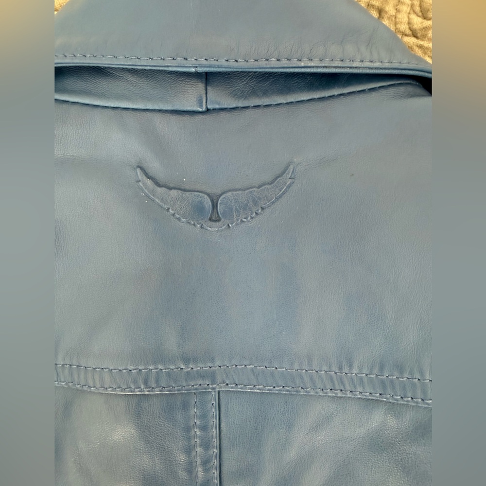 Zadig & Voltaire blue Liam leather jacket - Picture 5 of 8